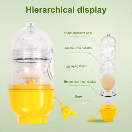 Egg Shaker Reusable Manual Blender Kitchen Tools-Yellow.