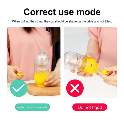 Egg Shaker Reusable Manual Blender Kitchen Tools-Yellow.