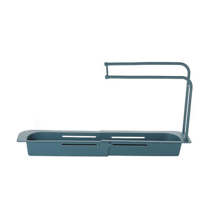 Sink Drain Tray Plastic Quick Drainage Storage Rack-Blue.