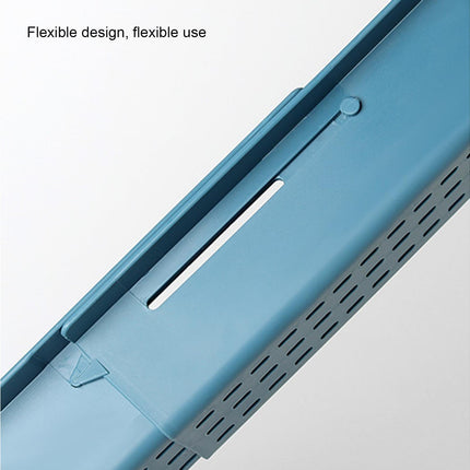 Sink Drain Tray Plastic Quick Drainage Storage Rack-Blue.