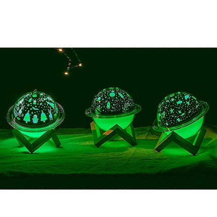 Christmas Planet Humidifier with Night Light, 250ml Air Mist Maker.