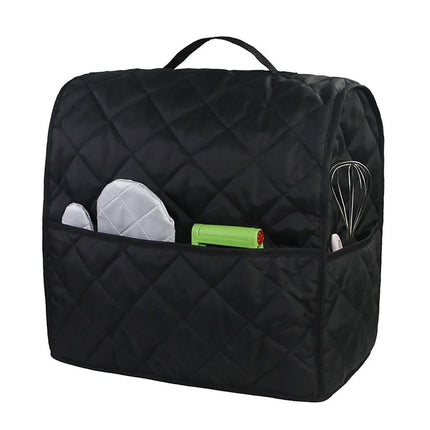 Mixer Cover Soft Touching with Pockets 5 Colors secure to Use Dust Cover for Kitchen-Black.