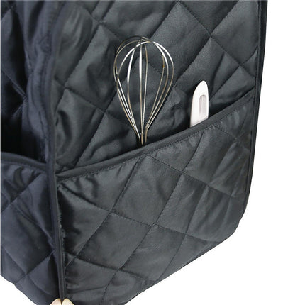Mixer Cover Soft Touching with Pockets 5 Colors secure to Use Dust Cover for Kitchen-Black.