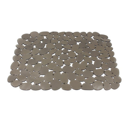 Non-slip Pebble Sink Mat PVC Sink Protector-Brown.