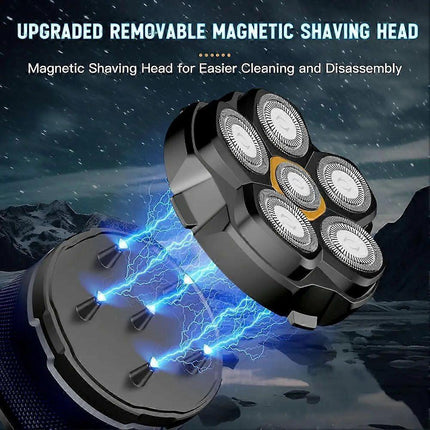 Titanium Men's Rechargeable Shaver, Wet/Dry Cordless Beard Razor.