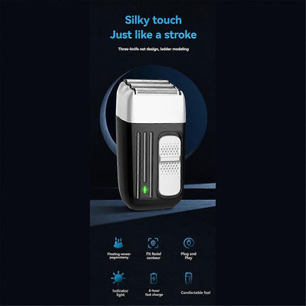 Men's Rechargeable Foil Shaver, 3-Mesh Electric Razor, Multifunctional Beard Trimmer.