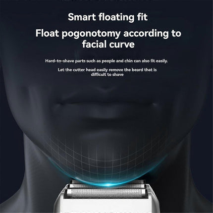 Men's Rechargeable Foil Shaver, 3-Mesh Electric Razor, Multifunctional Beard Trimmer.