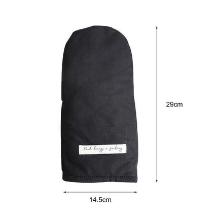 Heat Insulated Glove Cotton Grilling Gloves-Black.