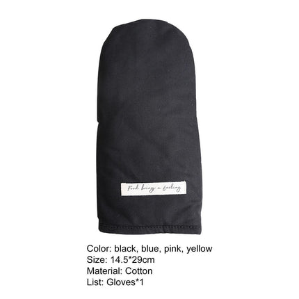 Heat Insulated Glove Cotton Grilling Gloves-Black.