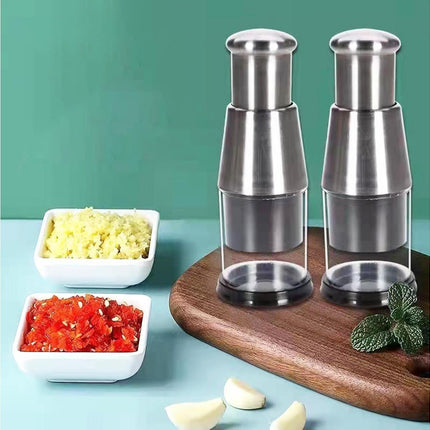Garlic Crusher Detachable Labor-saving Stainless Steel Sharp Blade Garlic Masher for Home -Black.