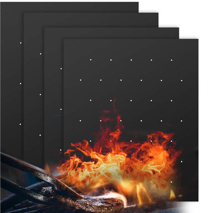 1/3/5Pcs Heat Resistant Non Stick BBQ Grill Mat PTFE Barbecue Pad Picnic Tools-3pcs.