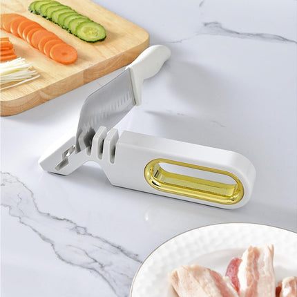Sharpening Stone Tungsten Steel Scissors Whetstone-White.