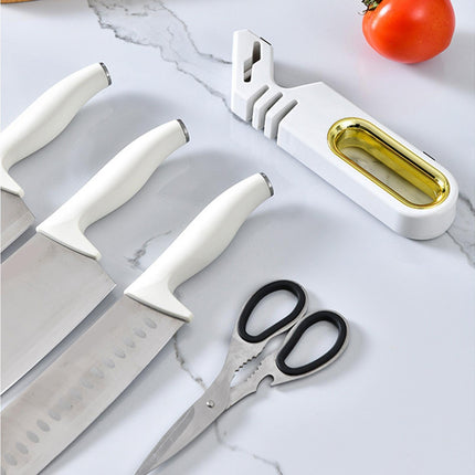 Sharpening Stone Tungsten Steel Scissors Whetstone-White.