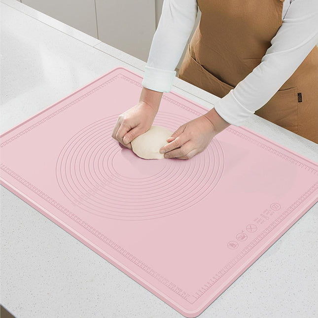 Pastry Mat Silica Gel Dough Rolling Mat-Pink S.