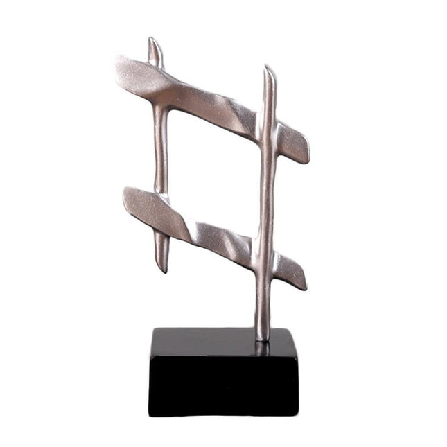 Mini Musical Note Music Present Home Living Room Piano Bedroom Desktop Decor-Silver D.