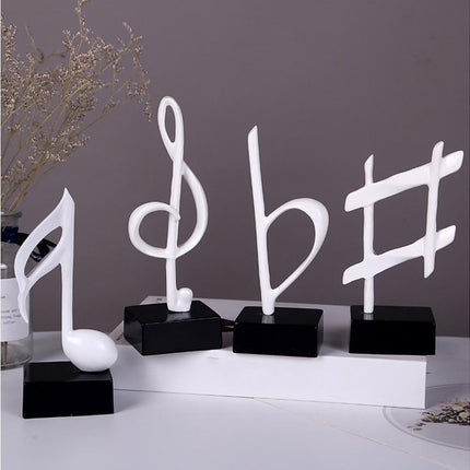 Mini Musical Note Music Present Home Living Room Piano Bedroom Desktop Decor-Silver D.