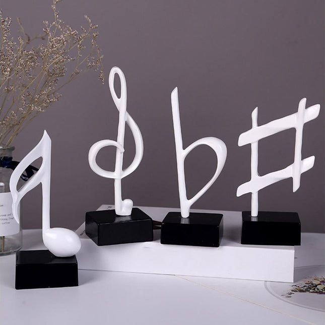 Mini Musical Note Music Present Home Living Room Piano Bedroom Desktop Decor-Silver D.