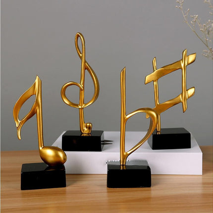 Mini Musical Note Music Present Home Living Room Piano Bedroom Desktop Decor-Silver D.