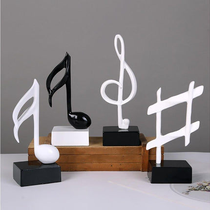 Mini Musical Note Music Present Home Living Room Piano Bedroom Desktop Decor-Silver D.