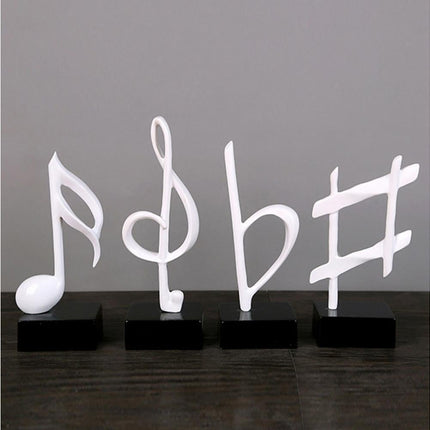 Mini Musical Note Music Present Home Living Room Piano Bedroom Desktop Decor-Silver D.