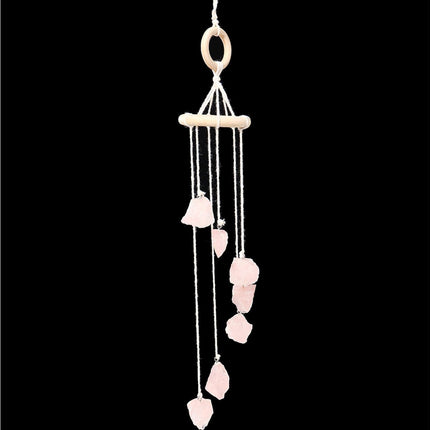 Wind Chime Wall-mounted Bright Faux Crystal Pendant-Pink.