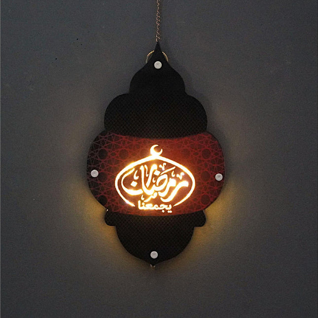 Front Door Sign LED Wooden Pendant Wall Art Decor for Home-K.