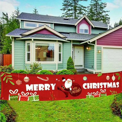 Christmas Santa Claus Letter Porch Door Background Hanging Banner Party Decor-B.