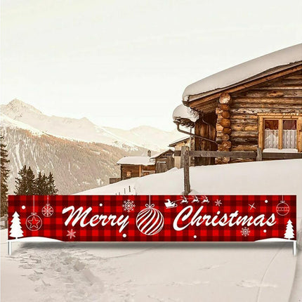 Christmas Santa Claus Letter Porch Door Background Hanging Banner Party Decor-B.