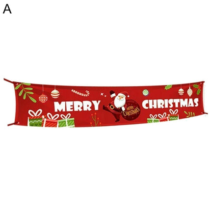 Christmas Santa Claus Letter Porch Door Background Hanging Banner Party Decor-B.