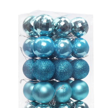 36Pcs 4cm Christmas Colorfast Unbreakable Ornament-Light Blue.