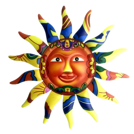 Wall Sculpture Sun Face Pattern for Living Room-Yellow.