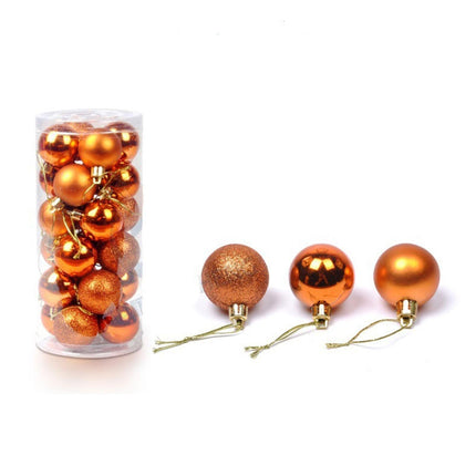 24Pcs Xmas Balls-Antique Brass 6cm.