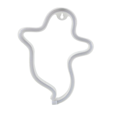LED Lights Sign Ghost Pattern Beautiful Plastic Luminous Halloween Neon Light for babies-Blue.