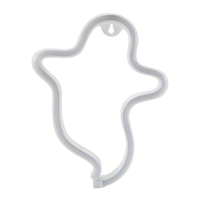 LED Lights Sign Ghost Pattern Beautiful Plastic Luminous Halloween Neon Light for babies-Blue.