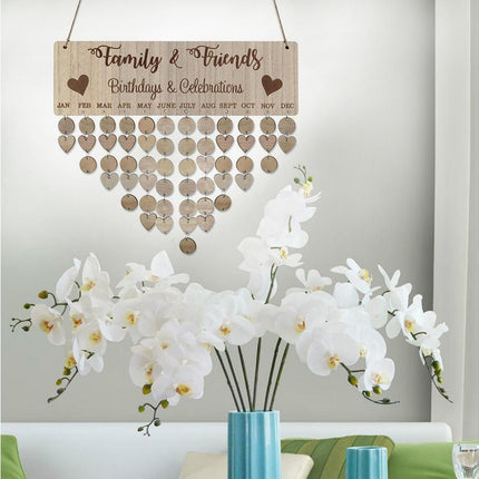 DIY Families Friends Birthday Celebration Calendar Reminder Planner Board Decor.