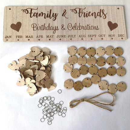 DIY Families Friends Birthday Celebration Calendar Reminder Planner Board Decor.