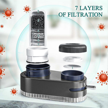 Transparent Sink Tap Water Filter, Anti-Limescale Purifier.