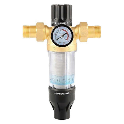 Reusable Spin Down Sediment Filter for Well Tap Hose Water.