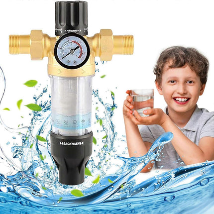 Reusable Spin Down Sediment Filter for Well Tap Hose Water.