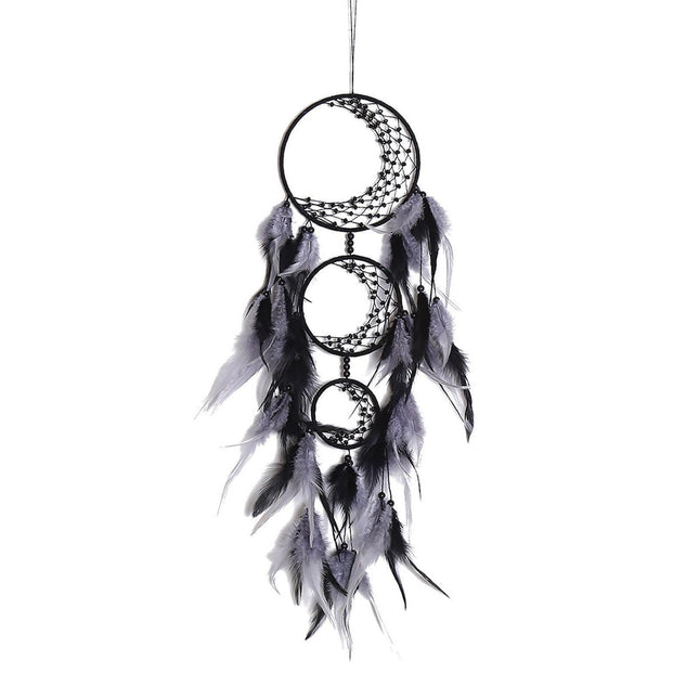 Feather Dream Catcher Home Decor-Black.