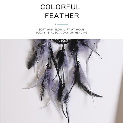 Feather Dream Catcher Home Decor-Black.
