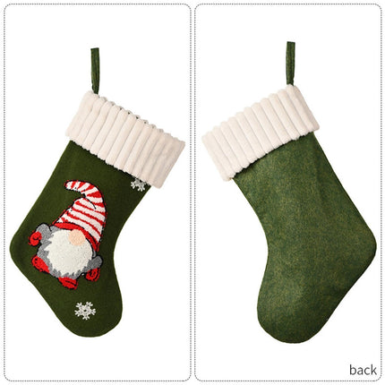 Christmas Stocking Hat babies Gift Bag-Green.