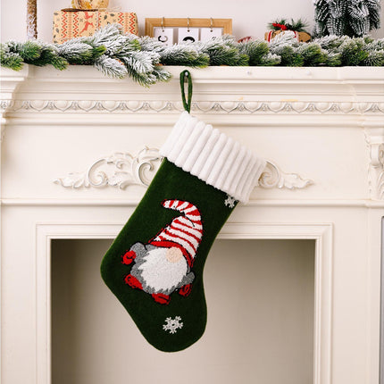 Christmas Stocking Hat babies Gift Bag-Green.