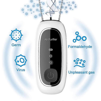 Portable Hanging Neck Air Purifier, Outdoor Personal Ionizer.