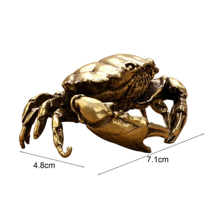 Brass Crab Statue for Gift-Brass Color.