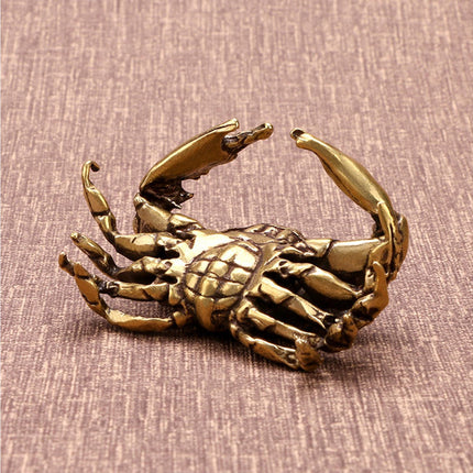 Brass Crab Statue for Gift-Brass Color.