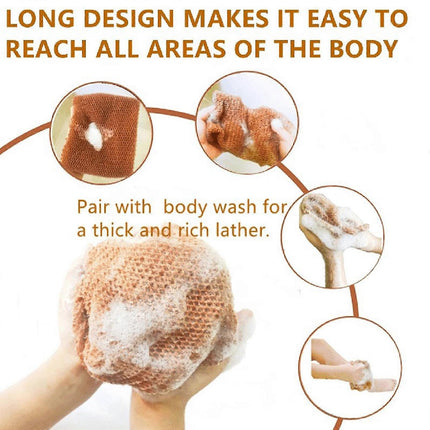 African Exfoliating Net Bath Sponge, Nylon Body Scrubber 30*80cm.
