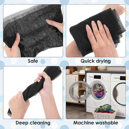 African Long Net Bath Sponge, Exfoliating Shower Body Scrubber.