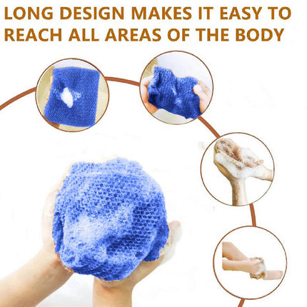 African Net Sponge, Exfoliating Bath Scrubber Long Net Body Scrubber.