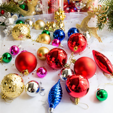 30Pcs Xmas Tree Balls Party Supplies-Multicolor.